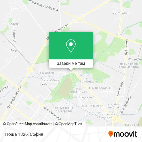 Поща 1326 карта