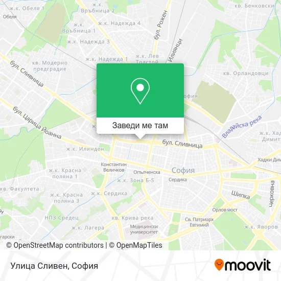 Улица Сливен карта