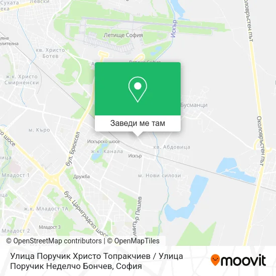 Улица Поручик Христо Топракчиев / Улица Поручик Неделчо Бончев карта