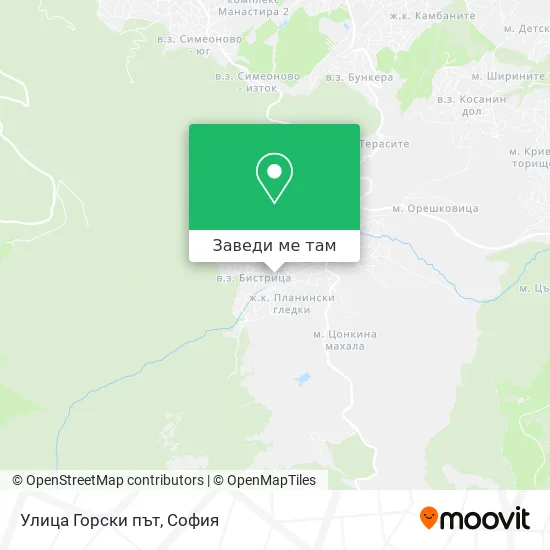 Улица Горски път карта