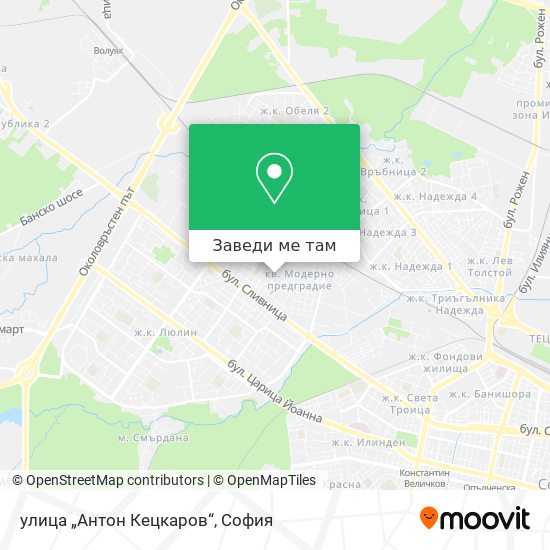 улица „Антон Кецкаров“ карта