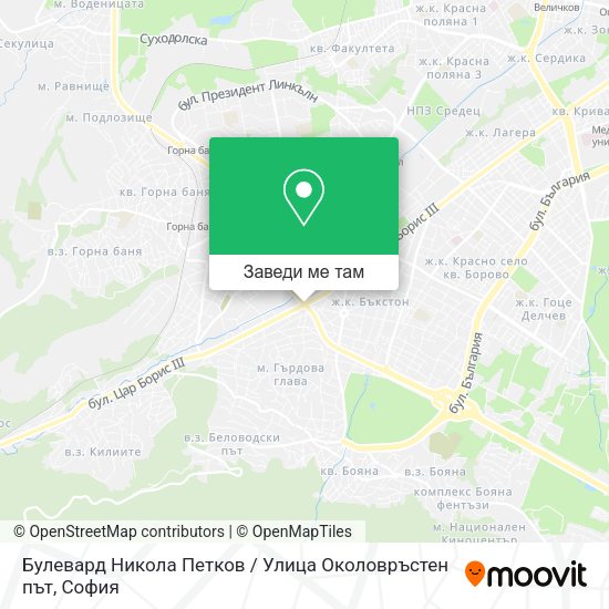 Булевард Никола Петков / Улица Околовръстен път карта