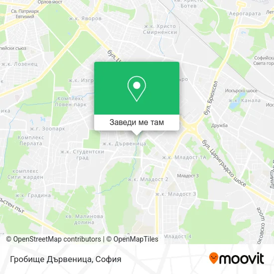 Гробище Дървеница карта