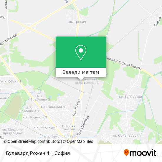 Булевард Рожен 41 карта
