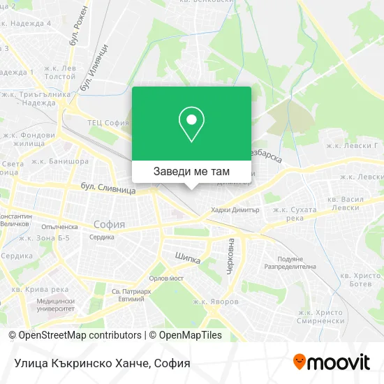 Улица Къкринско Ханче карта
