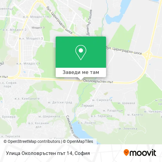 Улица Околовръстен път 14 карта