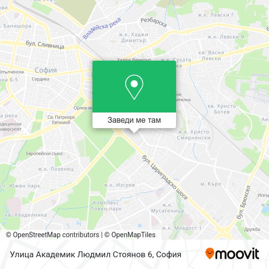 Улица Академик Людмил Стоянов 6 карта