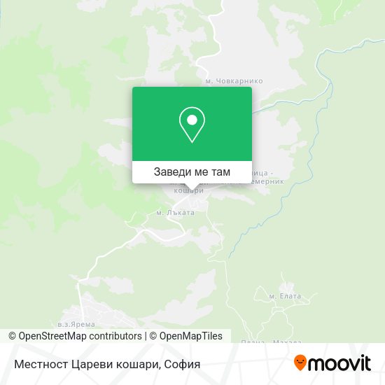 Местност Цареви кошари карта