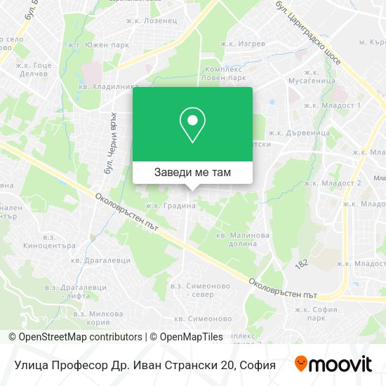 Улица Професор Др. Иван Странски 20 карта