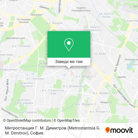 Метростанция Г. М. Димитров (Metrostantsia G. M. Dimitrov) карта