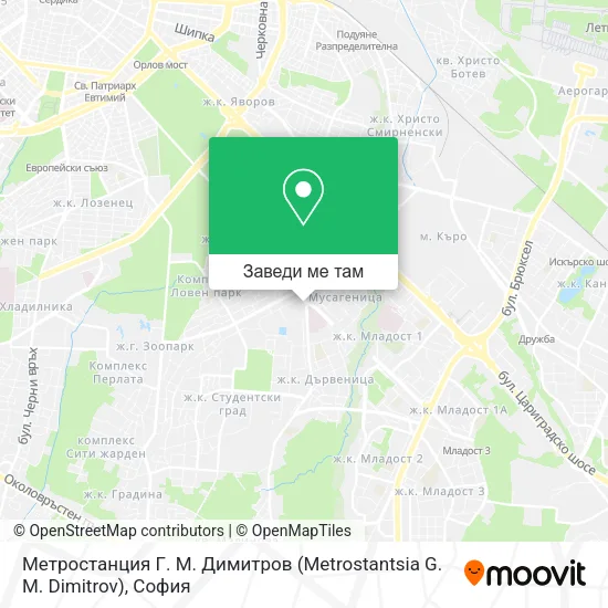 Метростанция Г. М. Димитров (Metrostantsia G. M. Dimitrov) карта