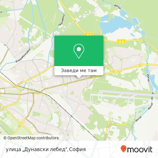 улица „Дунавски лебед“ карта