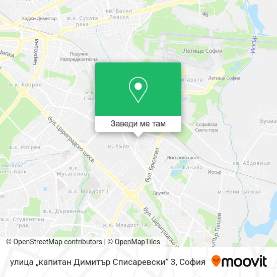 улица „капитан Димитър Списаревски“ 3 карта