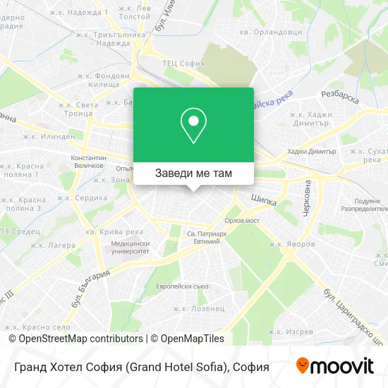 Гранд Хотел София (Grand Hotel Sofia) карта