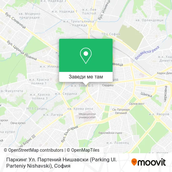 Паркинг Ул. Партений Нишавски (Parking Ul. Parteniy Nishavski) карта
