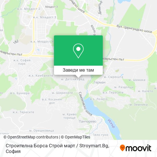 Строителна Борcа Строй март / Stroymart.Bg карта
