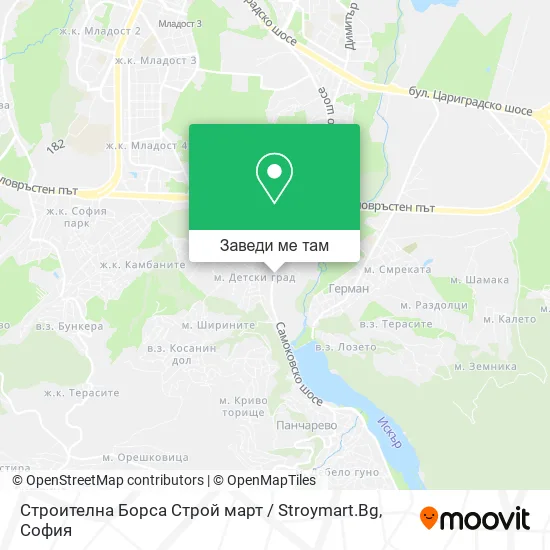 Строителна Борcа Строй март / Stroymart.Bg карта