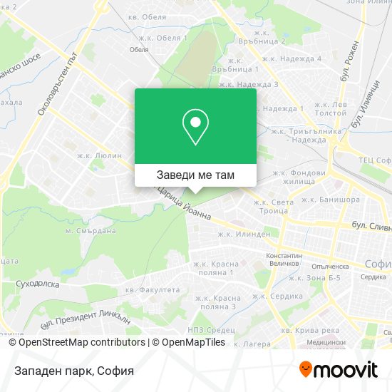 Западен парк карта