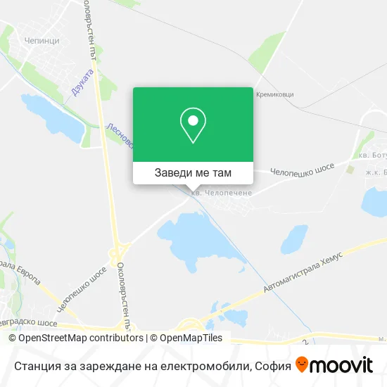 Станция за зареждане на електромобили карта