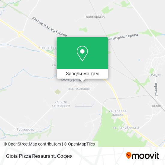 Gioia Pizza Resaurant карта