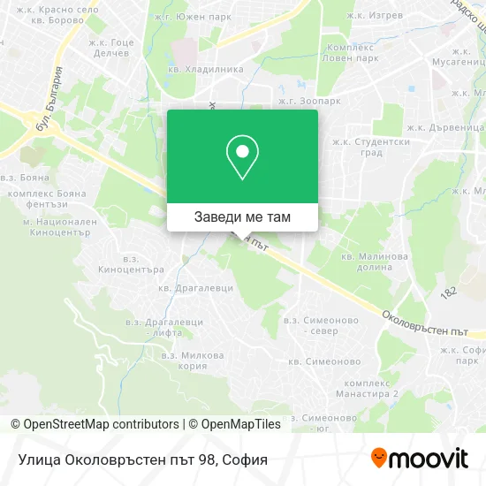 Улица Околовръстен път 98 карта