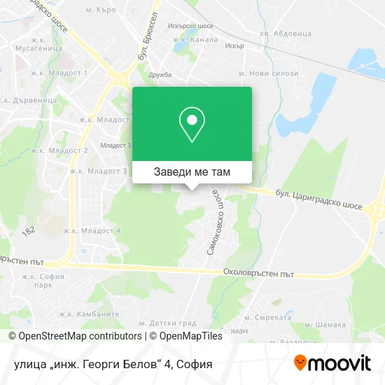 улица „инж. Георги Белов“ 4 карта