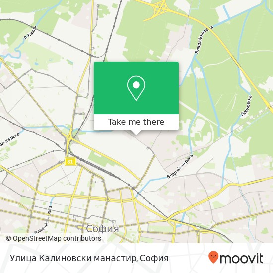 Улица Калиновски манастир карта