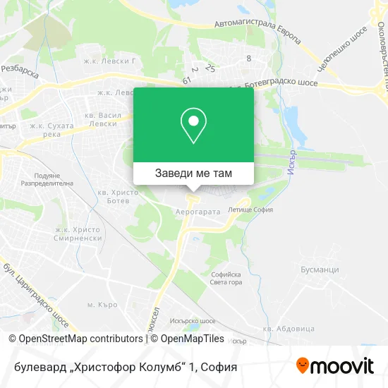 булевард „Христофор Колумб“ 1 карта