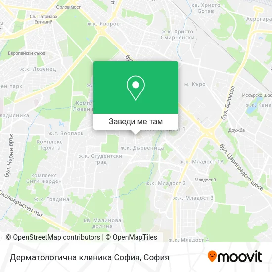 Дерматологична клиника София карта