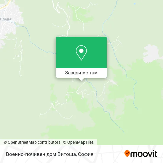 Военно-почивен дом Витоша карта