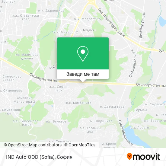 IND Auto OOD (Sofia) карта