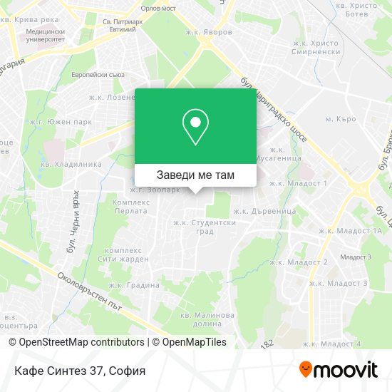 Кафе Синтез 37 карта