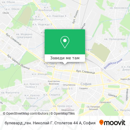 булевард „ген. Николай Г. Столетов 44 А карта