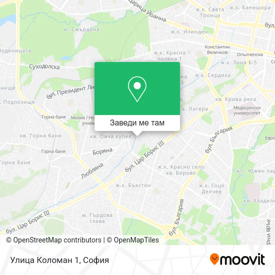 Улица Коломан 1 карта
