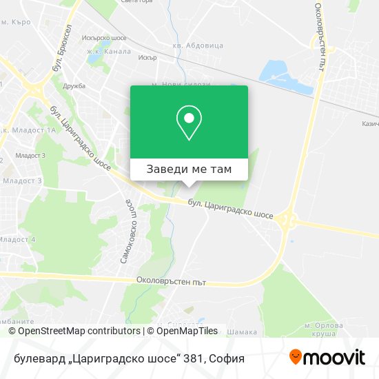 булевард „Цариградско шосе“ 381 карта