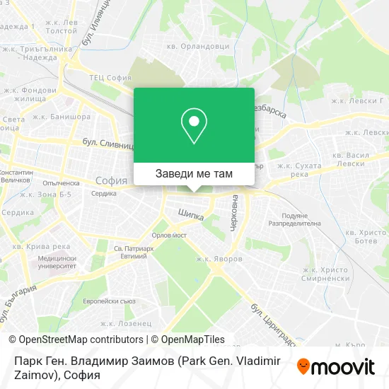 Парк Ген. Владимир Заимов (Park Gen. Vladimir Zaimov) карта