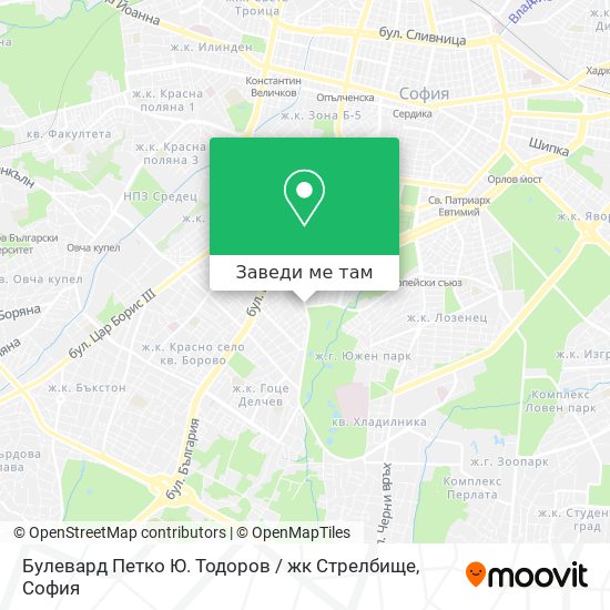 Булевард Петко Ю. Тодоров / жк Стрелбище карта