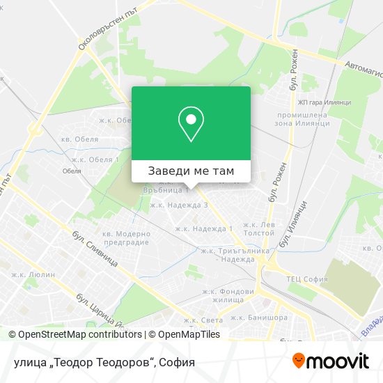 улица „Теодор Теодоров“ карта
