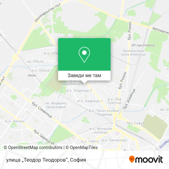 улица „Теодор Теодоров“ карта