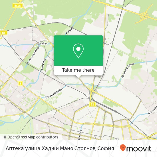 Аптека улица Хаджи Мано Стоянов карта