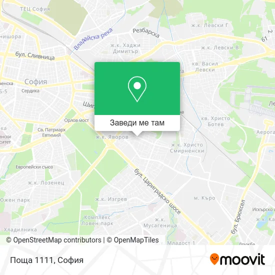 Поща 1111 карта