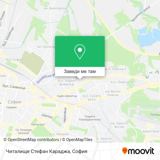 Читалище Стефан Караджа карта