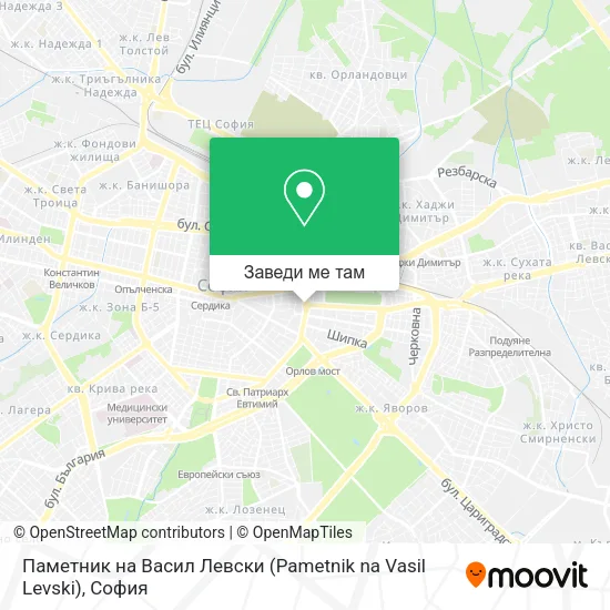 Паметник на Васил Левски (Pametnik na Vasil Levski) карта