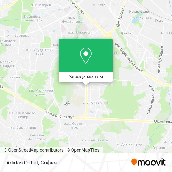 Adidas Outlet карта