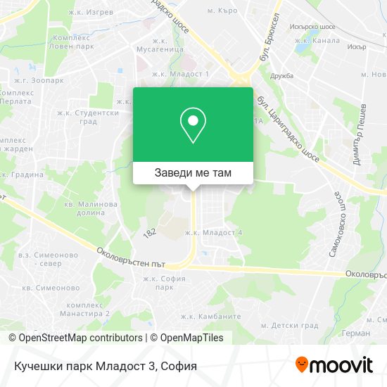 Кучешки парк Младост 3 карта
