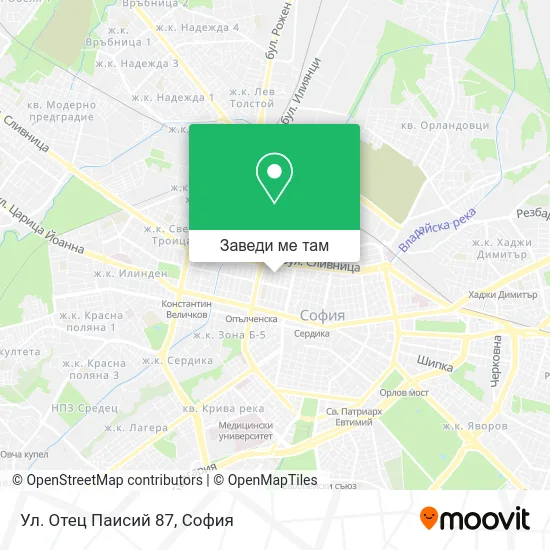 Ул. Отец Паисий 87 карта