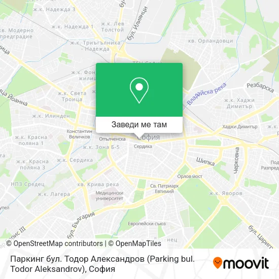 Паркинг бул. Тодор Александров (Parking bul. Todor Aleksandrov) карта
