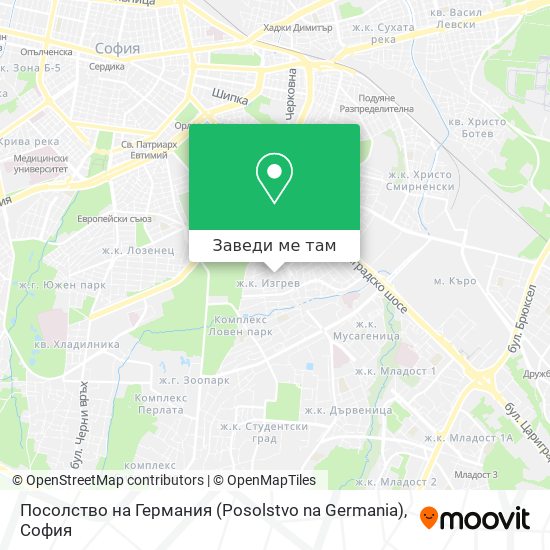 Посолство на Германия (Posolstvo na Germania) карта