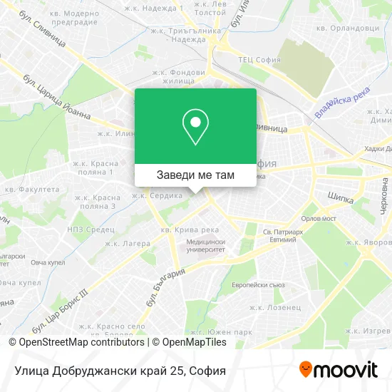 Улица Добруджански край 25 карта