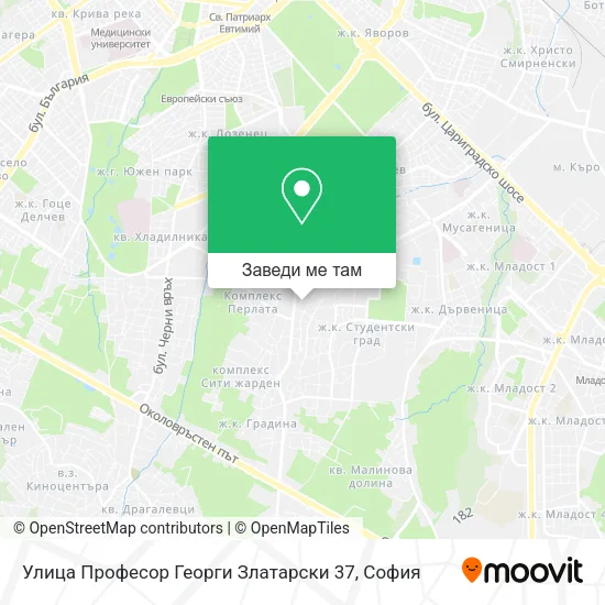 Улица Професор Георги Златарски 37 карта